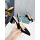 Prada Slingbacks Pumps 65mm In Black Patent Leather