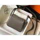 Hermes Lindy Mini Bag In Etain Clemence Leather GHW