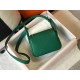 Hermes Lindy Mini Bag In Malachite Clemence Leather GHW