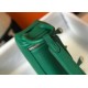 Hermes Lindy Mini Bag In Malachite Clemence Leather GHW