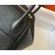 Hermes Lindy Mini Bag In Black Clemence Leather GHW