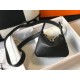 Hermes Lindy Mini Bag In Black Clemence Leather GHW