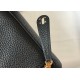 Hermes Lindy Mini Bag In Black Clemence Leather GHW