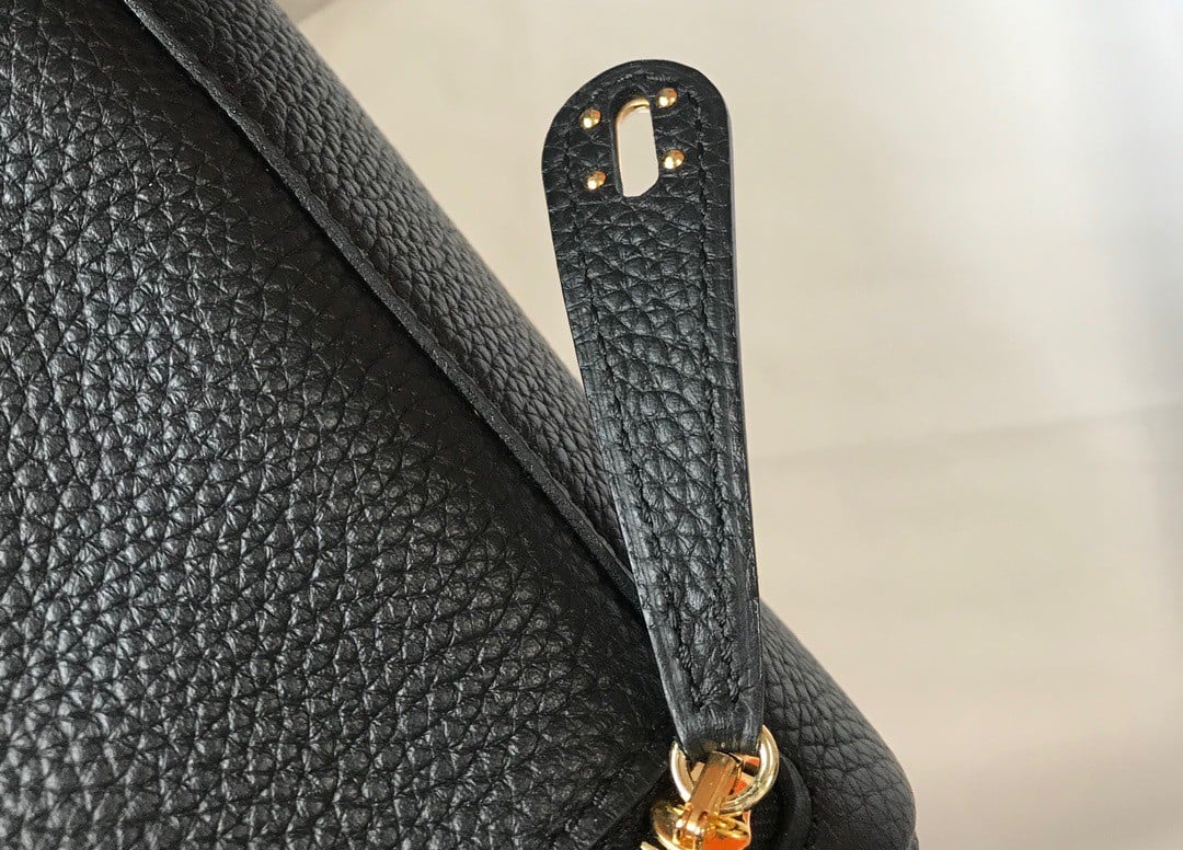 Hermes Lindy Mini Bag In Black Clemence Leather GHW