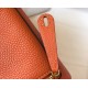 Hermes Lindy Mini Bag In Orange Clemence Leather GHW