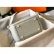 Hermes Lindy Mini Bag In Pearl Grey Clemence Leather GHW