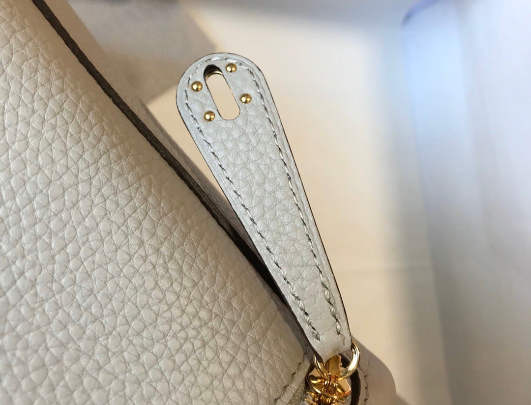 Hermes Lindy Mini Bag In Pearl Grey Clemence Leather GHW