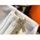 Hermes Lindy Mini Bag In Pearl Grey Clemence Leather GHW