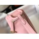 Hermes Lindy Mini Bag In Pink Clemence Leather GHW