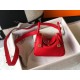 Hermes Lindy Mini Bag In Red Clemence Leather GHW