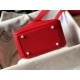 Hermes Lindy Mini Bag In Red Clemence Leather GHW