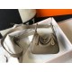 Hermes Lindy Mini Bag In Taupe Clemence Leather GHW