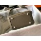 Hermes Lindy Mini Bag In Taupe Clemence Leather GHW