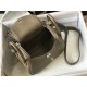 Hermes Lindy Mini Bag In Taupe Clemence Leather PHW