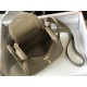 Hermes Lindy Mini Bag In Gris Tourterelle Clemence Leather GHW