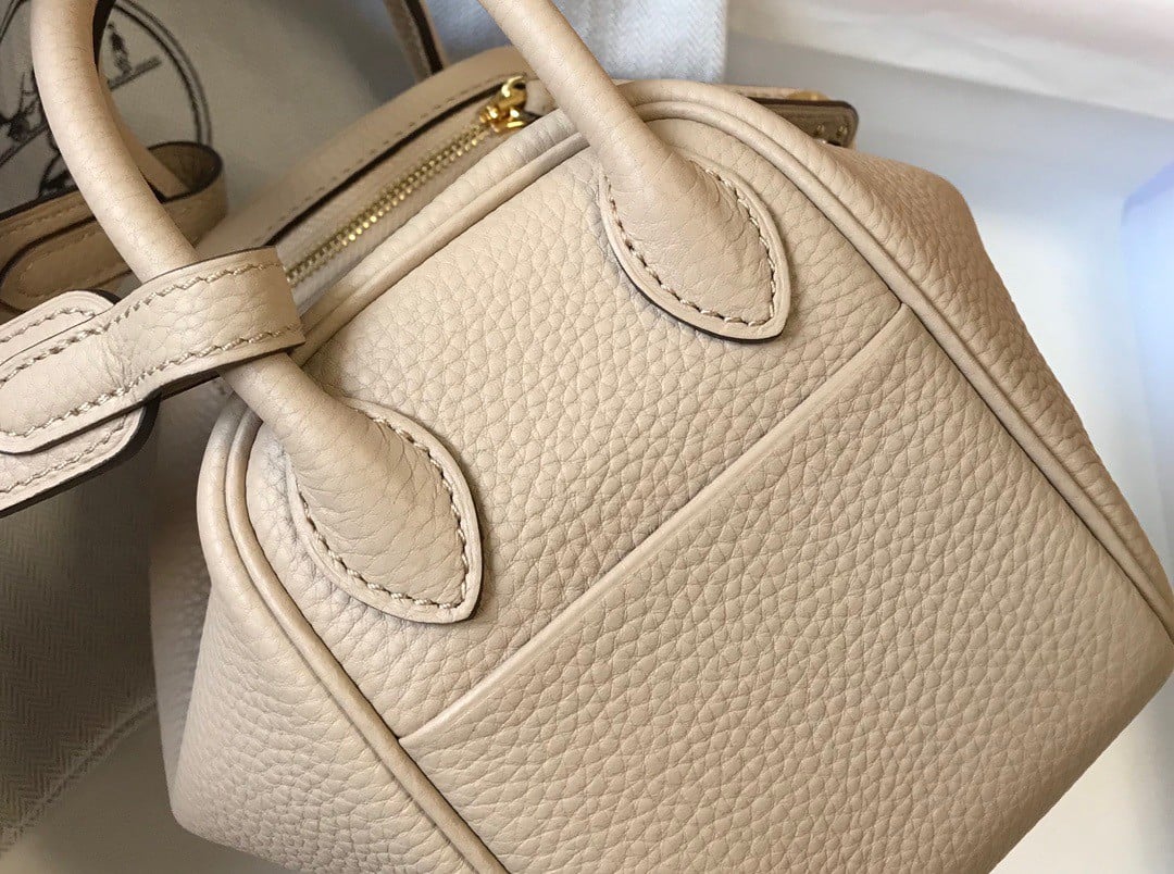 Hermes Lindy Mini Bag In Trench Clemence Leather GHW