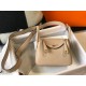 Hermes Lindy Mini Bag In Trench Clemence Leather GHW