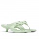 Prada Heeled Thong Sandals In Aqua Brushed Leather