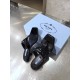 Prada Heeled Thong Sandals In Black Brushed Leather