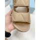 Prada Padded Sandals In Beige Nappa Leather