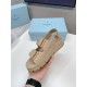 Prada Padded Sandals In Beige Nappa Leather