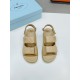 Prada Padded Sandals In Beige Nappa Leather