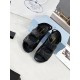 Prada Padded Sandals In Black Nappa Leather