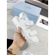 Prada Padded Sandals In White Nappa Leather