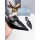 Prada Sabots Mules In Black Brushed Leather