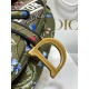 Dior Saddle Bag In Green Multicolor Dior Petites Fleurs Embroidery