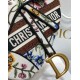 Dior Saddle Bag In White Multicolor Dior Petites Fleurs Embroidery