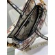 Dior Saddle Bag In White Multicolor Dior Petites Fleurs Embroidery