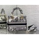 Dior Lady D-Lite Medium Bag In White Toile de Jouy Voyage Embroidery