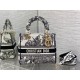 Dior Lady D-Lite Medium Bag In White Toile de Jouy Voyage Embroidery