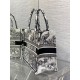 Dior Medium Book Tote Bag In White Toile de Jouy Voyage Embroidery