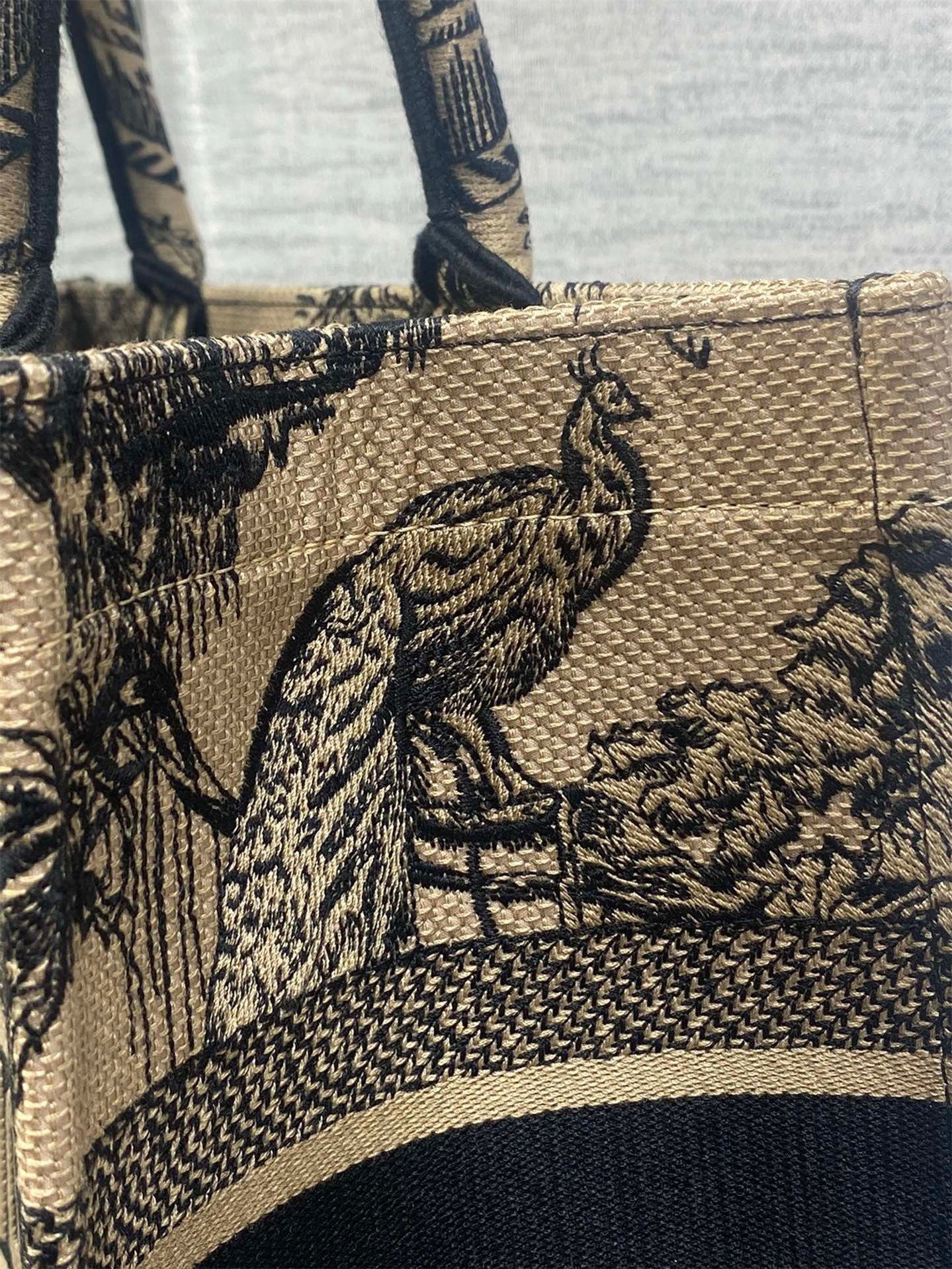 Dior Medium Book Tote Bag In Beige Toile de Jouy Voyage Embroidery