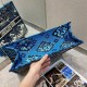 Dior Large Book Tote Bag In Blue Dior Palms Embroidery