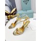 Prada Heel Sandals 85mm in Satin with Crystals