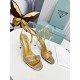 Prada Heel Sandals 85mm in Satin with Crystals