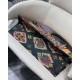 Dior Large Book Tote Bag In Yellow Multicolor Dior Paisley Embroidery