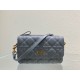 Dior Caro Pouch In Cloud Blue Cannage Calfskin