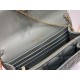 Dior Lady Dior Chain Pouch In Grey Cannage Lambskin