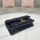 Dior Lady Dior Chain Pouch In Black Cannage Lambskin