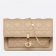 Dior Lady Dior Chain Pouch In Beige Cannage Lambskin