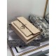 Dior Lady Dior Chain Pouch In Beige Cannage Lambskin