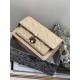 Dior Lady Dior Chain Pouch In Beige Cannage Lambskin