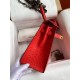 Hermes Kelly Sellier 28 Handmade Bag In Red Ostrich Leather