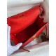 Hermes Kelly Sellier 28 Handmade Bag In Red Ostrich Leather