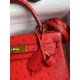 Hermes Kelly Sellier 28 Handmade Bag In Red Ostrich Leather