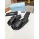 Prada Women's Slides In Black Quilted Nappa Leather